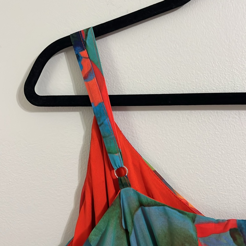 Floral Maxi Dress with Spaghetti Straps - Picture 3 of 8